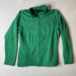 Mammut Fleece Jacket Full Zip Green Mens XL Swiss Design Outdoor Hiking
